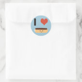 Ik hou van Eclairs Ronde Sticker (Tas)