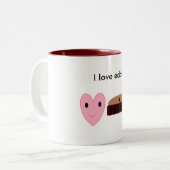 Ik hou van éclairs tweekleurige koffiemok (Voorkant links)