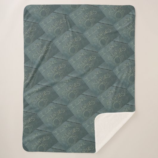 Ik hou van eclips deken met eenvoudige krijttekeni (Voorkant)