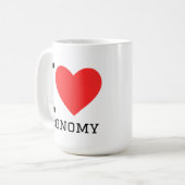 Ik hou van economie koffiemok (Voorkant links)