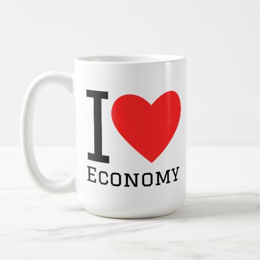Ik hou van economie koffiemok (Links)
