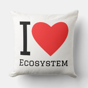 Ik hou van ecosysteem kussen