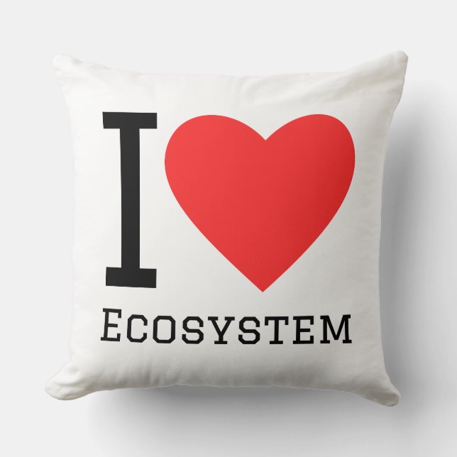 Ik hou van ecosysteem kussen (Voorkant)