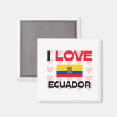 Ik hou van Ecuador Magneet (Voorkant / Achterkant)