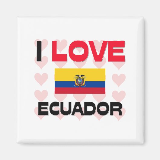 Ik hou van Ecuador Magneet (Voorkant)