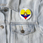 Ik hou van Ecuador Ronde Button 5,7 Cm (In situ)