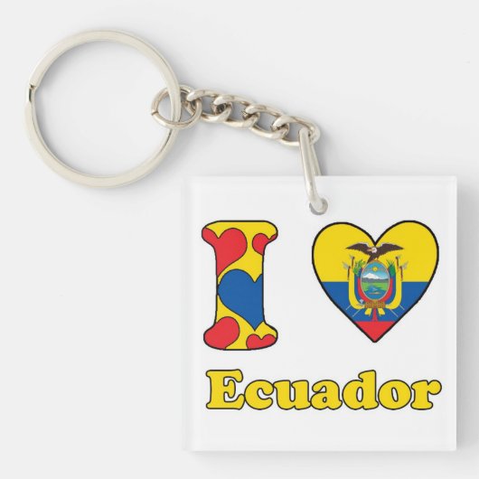 Ik hou van Ecuador Sleutelhanger (voorkant)