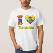 Ik hou van Ecuador T-shirt (Voorkant)