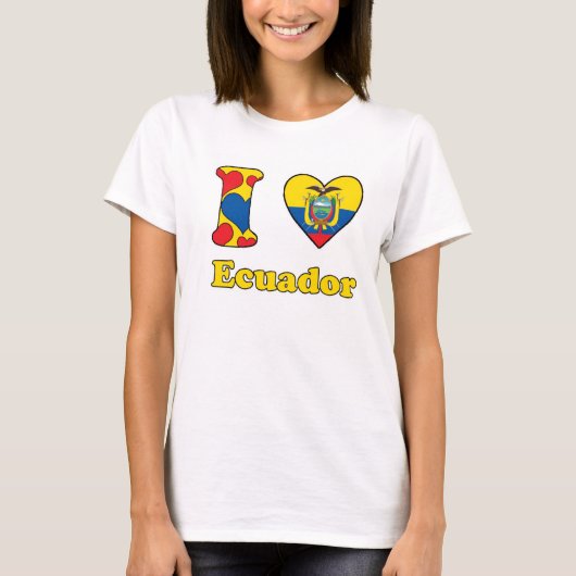 Ik hou van Ecuador T-shirt (Voorkant)