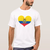 Ik hou van Ecuador vlag T-shirt (Voorkant)