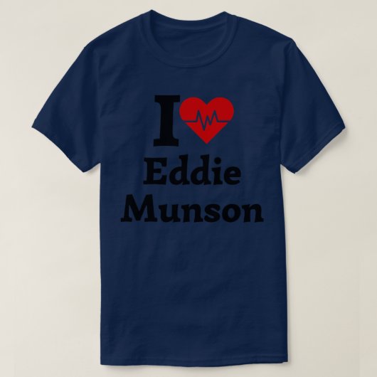 Ik hou van Eddie Munson T-shirt (Design voorkant)