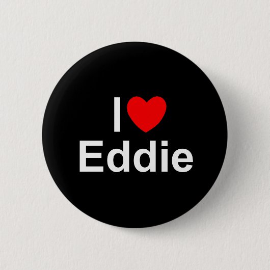 Ik hou van Eddie Ronde Button 5,7 Cm (Voorkant)