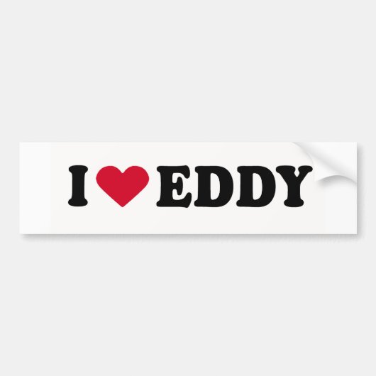 IK HOU VAN EDDY BUMPERSTICKER (Voorkant)