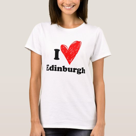 Ik hou van Edinburgh T-shirt (Voorkant)