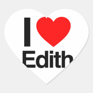 ik hou van edith hart sticker