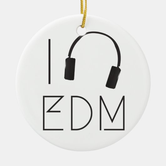 Ik hou van EDM Keramisch Ornament (Voorkant)