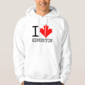 Ik hou van Edmonton, Alberta Canada Maple Leaf Hoodie (Voorkant)