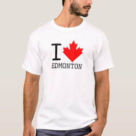 Ik hou van Edmonton, Alberta Canada Maple Leaf T-shirt