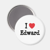 Ik hou van Edward hart T-Shirt Magneet (Voorkant / Achterkant)