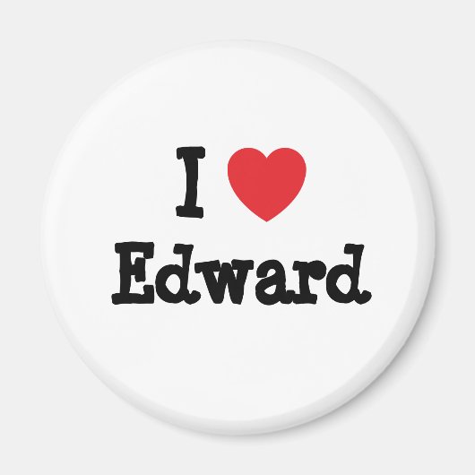 Ik hou van Edward hart T-Shirt Magneet (Voorkant)