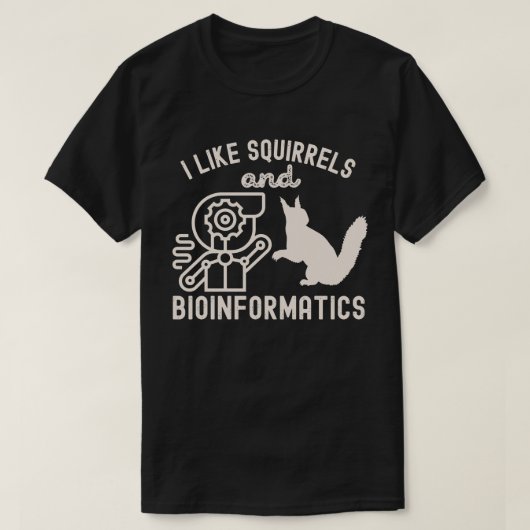 Ik hou van eekhoorns en bio-informatica t-shirt (Design voorkant)