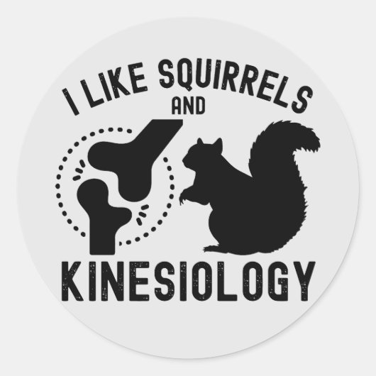 Ik hou van eekhoorns en kinesiologie ronde sticker (Voorkant)