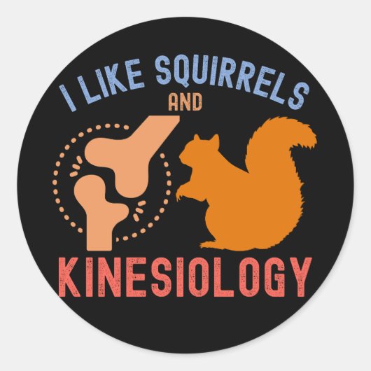 Ik hou van eekhoorns en kinesiologie ronde sticker (Voorkant)