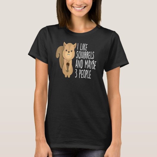 Ik hou van eekhoorns t-shirt (Voorkant)