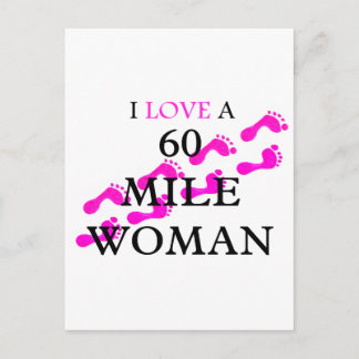 ik hou van een 60-mijl vrouwenvoeten briefkaart