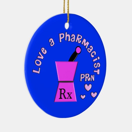 Ik hou van een apotheker voor kerstversiering keramisch ornament (Rechts)