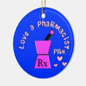 Ik hou van een apotheker voor kerstversiering keramisch ornament (Links)