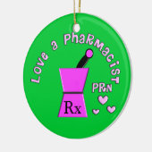 Ik hou van een apotheker voor kerstversiering keramisch ornament (Links)