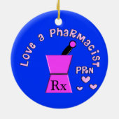 Ik hou van een apotheker voor kerstversiering keramisch ornament (Achterkant)