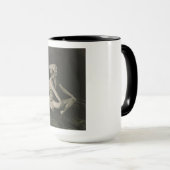 Ik hou van een arme meid meisje zitten cross benen mok (Voorkant rechts)