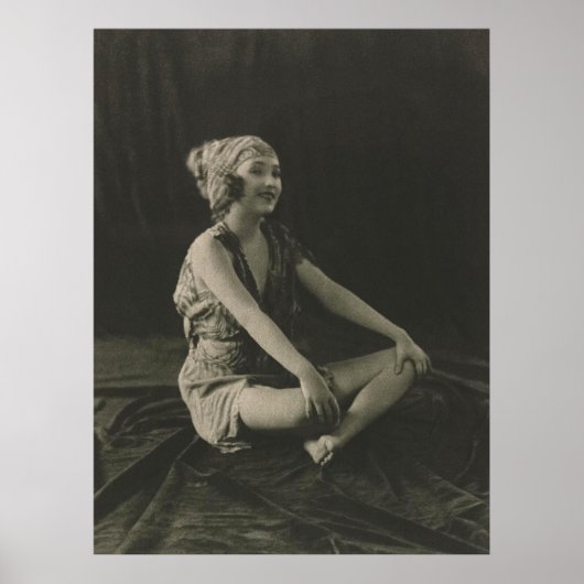 Ik hou van een arme meid meisje zitten cross benen poster (Voorkant)