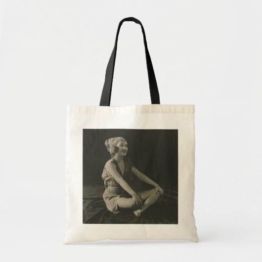 Ik hou van een arme meid meisje zitten cross benen tote bag (Voorkant)