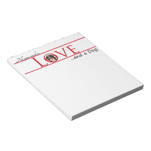 Ik hou van een Bernese Mt. Dog Note Pad Notitieblok (Schuin)