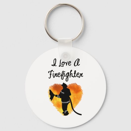 Ik hou van een brandweerman sleutelhanger (Voorkant)