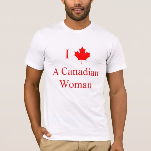 Ik hou van een Canadese vrouw T-shirt (Voorkant)
