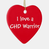 Ik hou van een CHD Warrior-versiering Keramisch Ornament (Rechts)