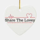 Ik hou van een CHD Warrior-versiering Keramisch Ornament (Achterkant)