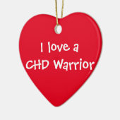 Ik hou van een CHD Warrior-versiering Keramisch Ornament (Links)