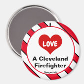 Ik hou van een Cleveland Firefighter magneet (Voorkant / Achterkant)