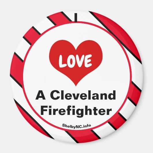 Ik hou van een Cleveland Firefighter magneet (Voorkant)
