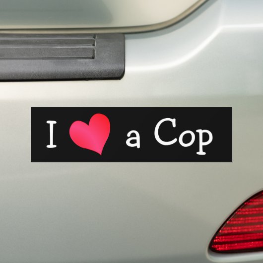 Ik hou van een Cop Bumpersticker (Op auto)