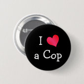 Ik hou van een Cop Ronde Button 5,7 Cm (Voorkant /achterkant)