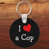 Ik hou van een Cop Sleutelhanger (Voorkant)