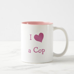 Ik hou van een Cop Tweekleurige Koffiemok