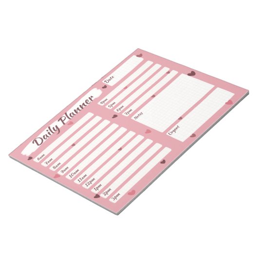 Ik hou van een dagelijkse planner notitieblok (Schuin)