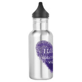 Ik hou van een flesje met kinderberoerte. waterfles  (Links)